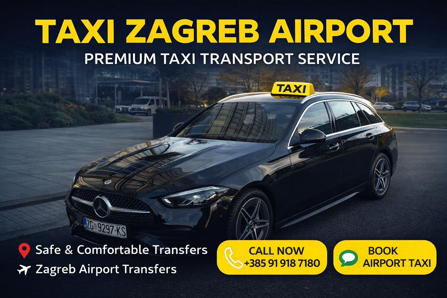 Taxi zagreb airport